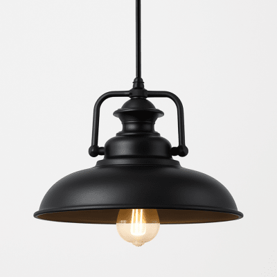 LAMPARA COLGANTE NEGRA MARINA 1XE27