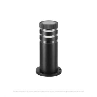 FAROL POSTE VIDRIO NEGRO 1XE27 30CM2