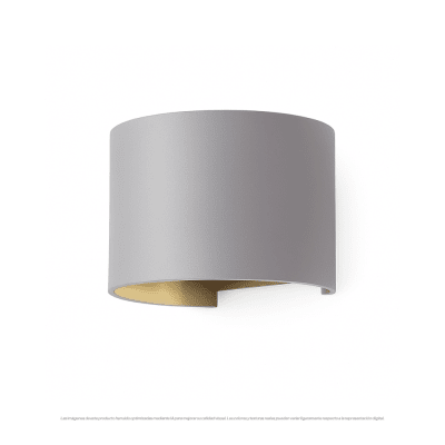 APLIQUE LED CIRCULAR GRIS 2X3W IP54 L/C1