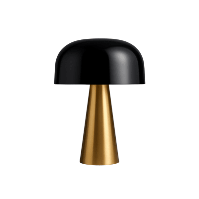 LAMP. MESA BLANCA BRONCE/NEGRO 1L E14 25W S/A1