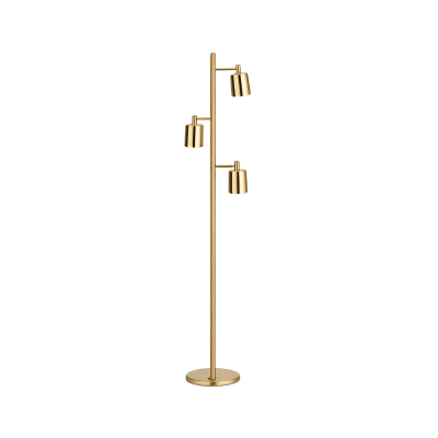 LAMP. PIE SILO BRONCE PULIDO 3XGU10 S/A1