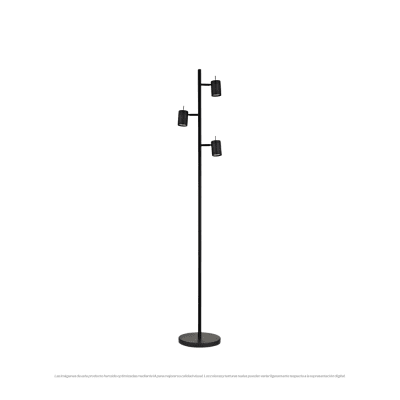LAMP. PIE SILO NEGRO 3XGU10 S/A