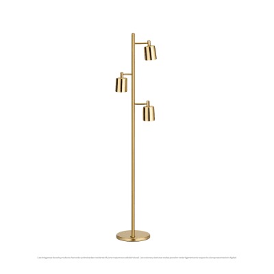 LAMP. PIE SILO BRONCE PULIDO 3XGU10 S/A