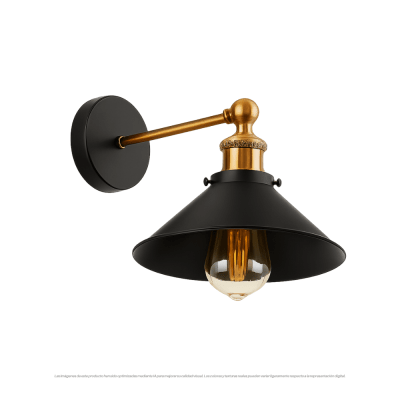 APLIQUE VINTAGE INDUSTRIALBRONCE NEGRO  E272