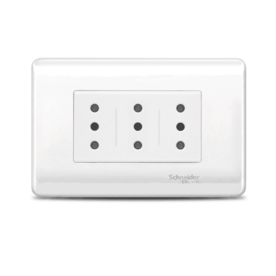 ENCHUFE TRIPLEX BLANCO GENESIS SCH