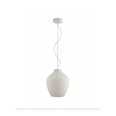 LAMPARA COLGANTE CALHAN BLANCO E27