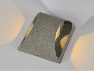 APLIQUE LED SHORT GRIS 2X5W IP54 L/C1