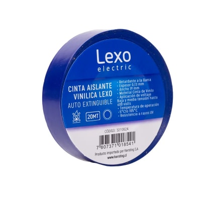 CINTA AISLANTE LEXO AZUL 20M