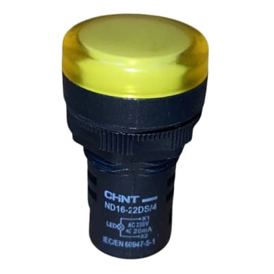 LUZ PILOTO IP65 22MM 220VAC AMARILLO C/LED CHINT