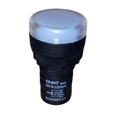 LUZ PILOTO IP65 22MM 220VAC BLANCO C/LED CHINT1