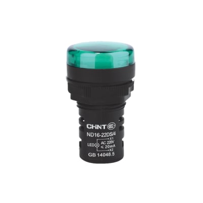 LUZ PILOTO IP65 22MM 220VAC VERDE C/LED CHINT1