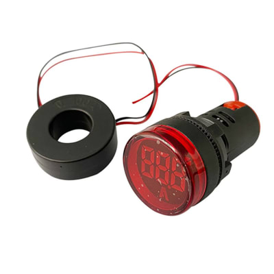 LUZ PILOTO CON AMPERIMETRO 60 - 500 VAC 0-100A