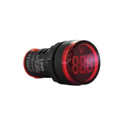 LUZ PILOTO CON VOLTIMETRO 60 - 500 VAC