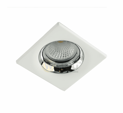 FOCO EMBUTIDO P/GU10 BLANCO CUADRADO