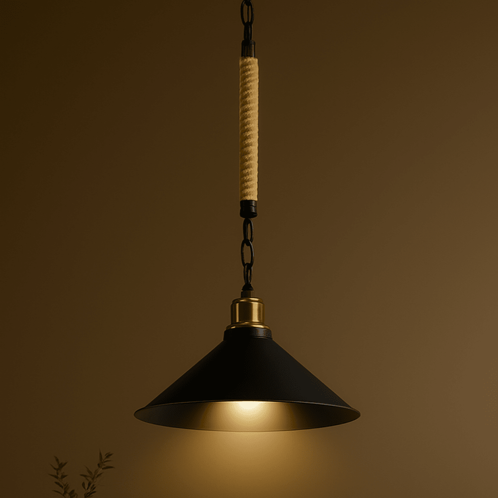 LAMPARA COLGANTE CAÑAMO CADENA E272