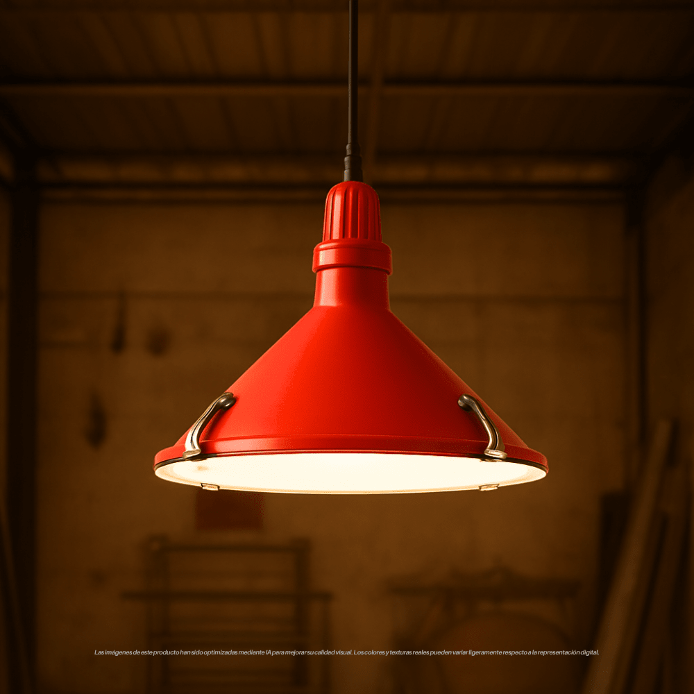 LAMPARA COLGANTE TRENCH IP44 31CM NARANJA E272