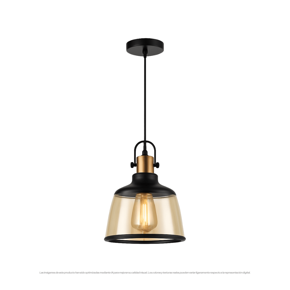 LAMPARA COLGANTE BRONCE NEGRO E27 0