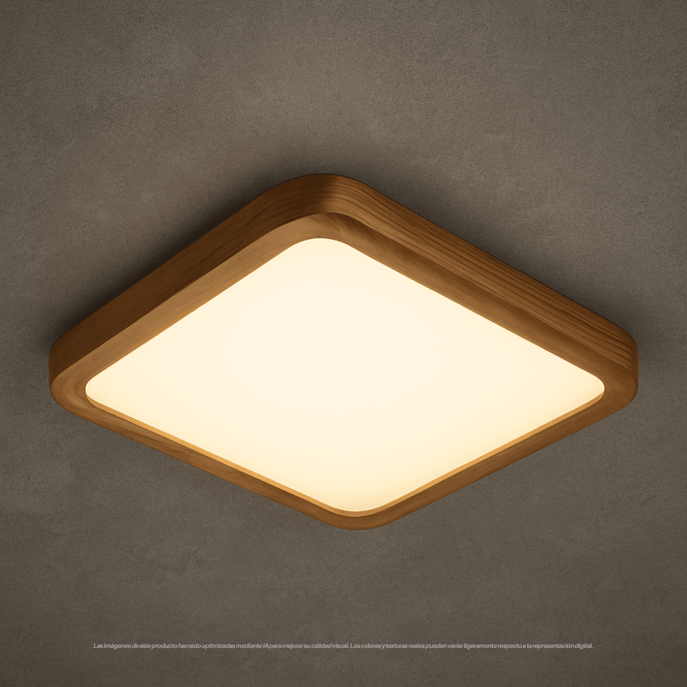 LED CUADRADO SOBREPUESTO C/CONTROL MADERA 48W2