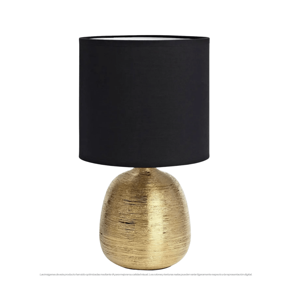 LAMP. MESA OSCAR DORADO/NEGRO 1L E27 60W S/A 0