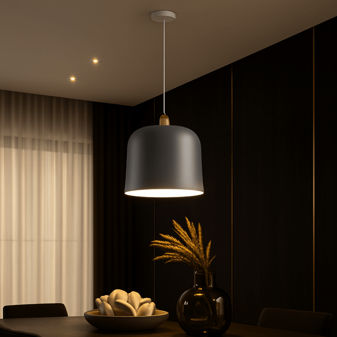 LAMPARA COLGANTE LUZ RURIK GRIS E272