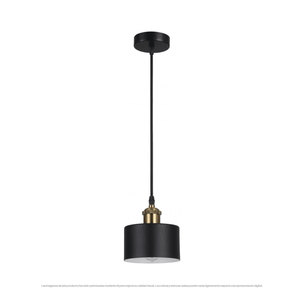LAMPARA COLGANTE NEGRA 1XE27 0
