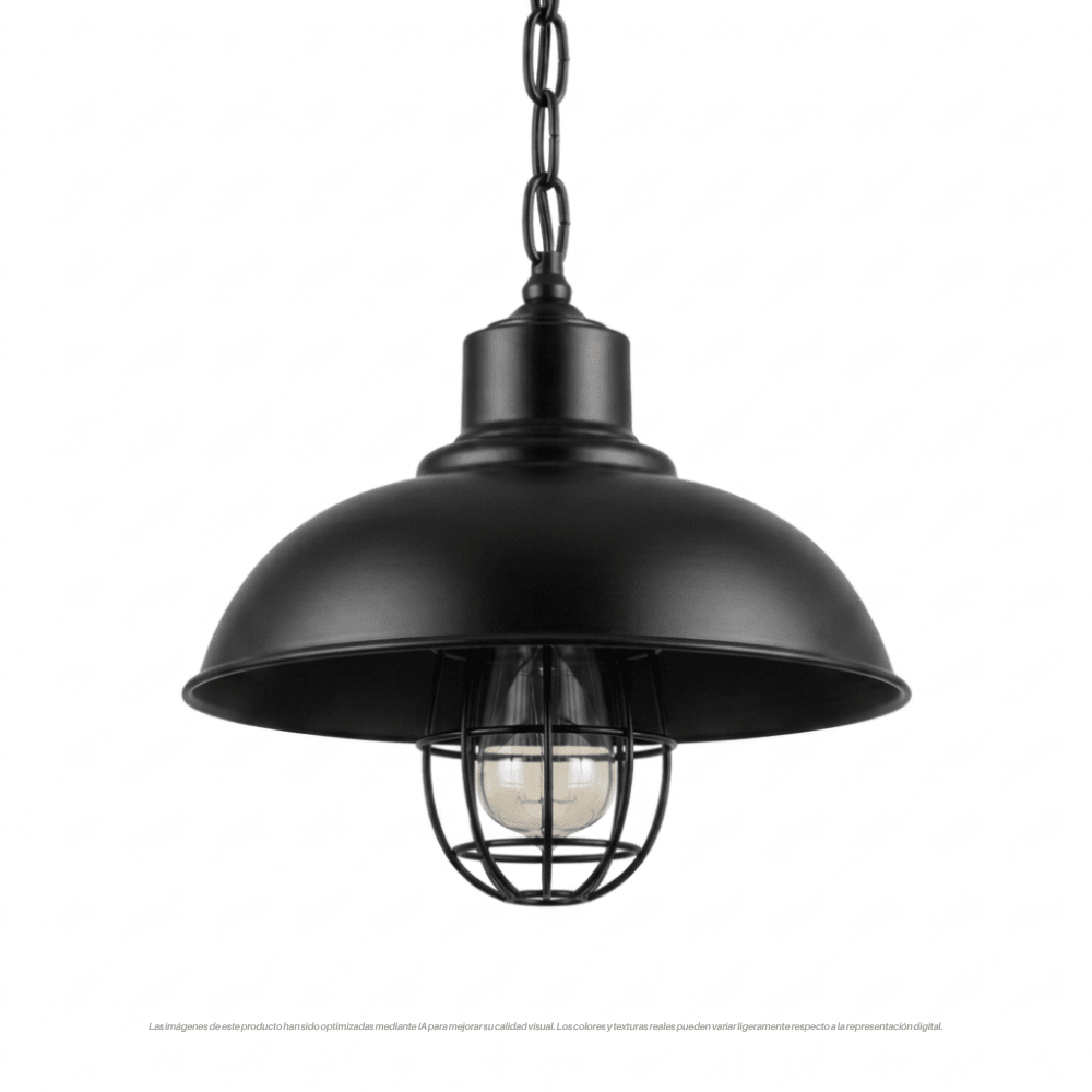 LAMPARA COLGANTE NEGRA MARINA 1XE27 1