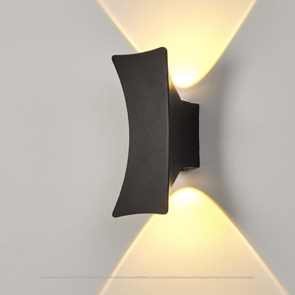 APLIQUE LED NEGRO 2X5W IP542