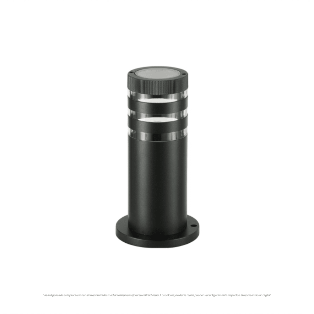 FAROL POSTE VIDRIO NEGRO 1XE27 30CM 1