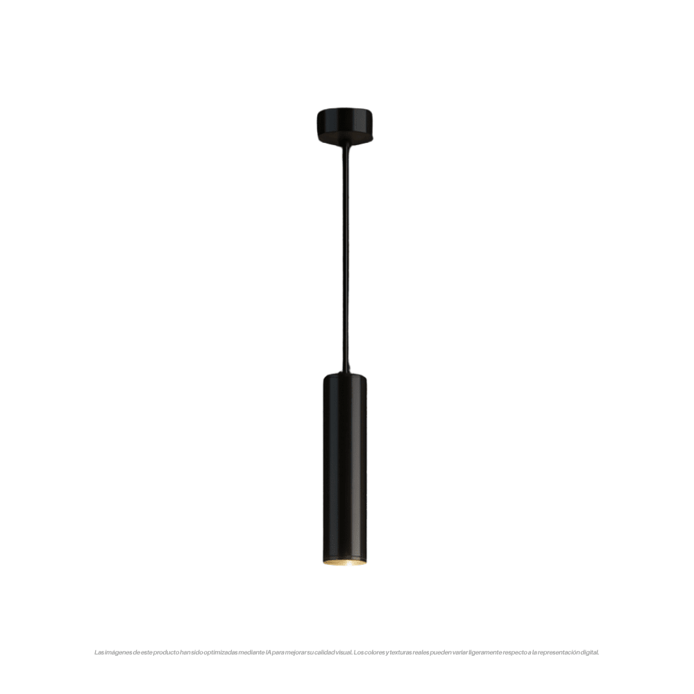 LAMPARA COLGANTE NEGRA FLUTE 1XGU10 0