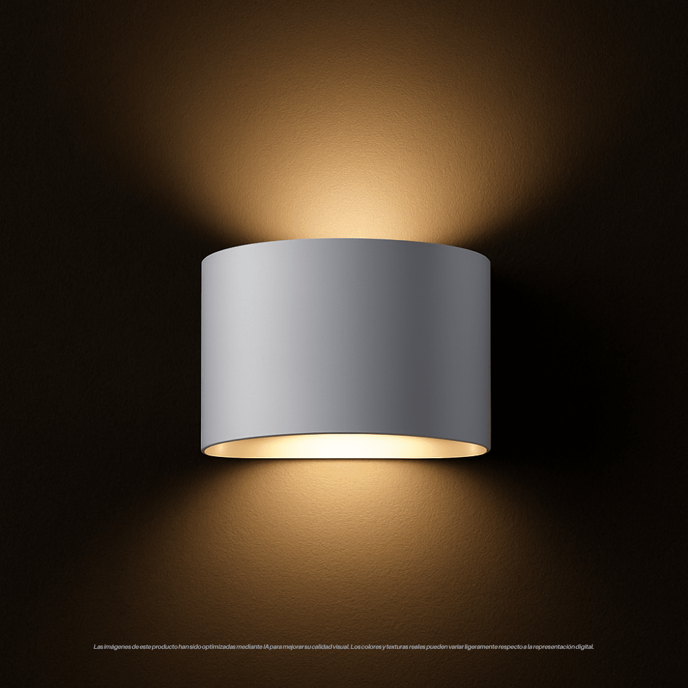 APLIQUE LED CIRCULAR GRIS 2X3W IP54 L/C2