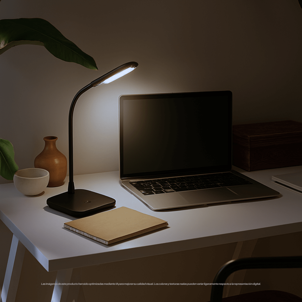 LAMP. ESC TIBER LED NEGRO #20098 5W TOUCH CARGADOR USB3
