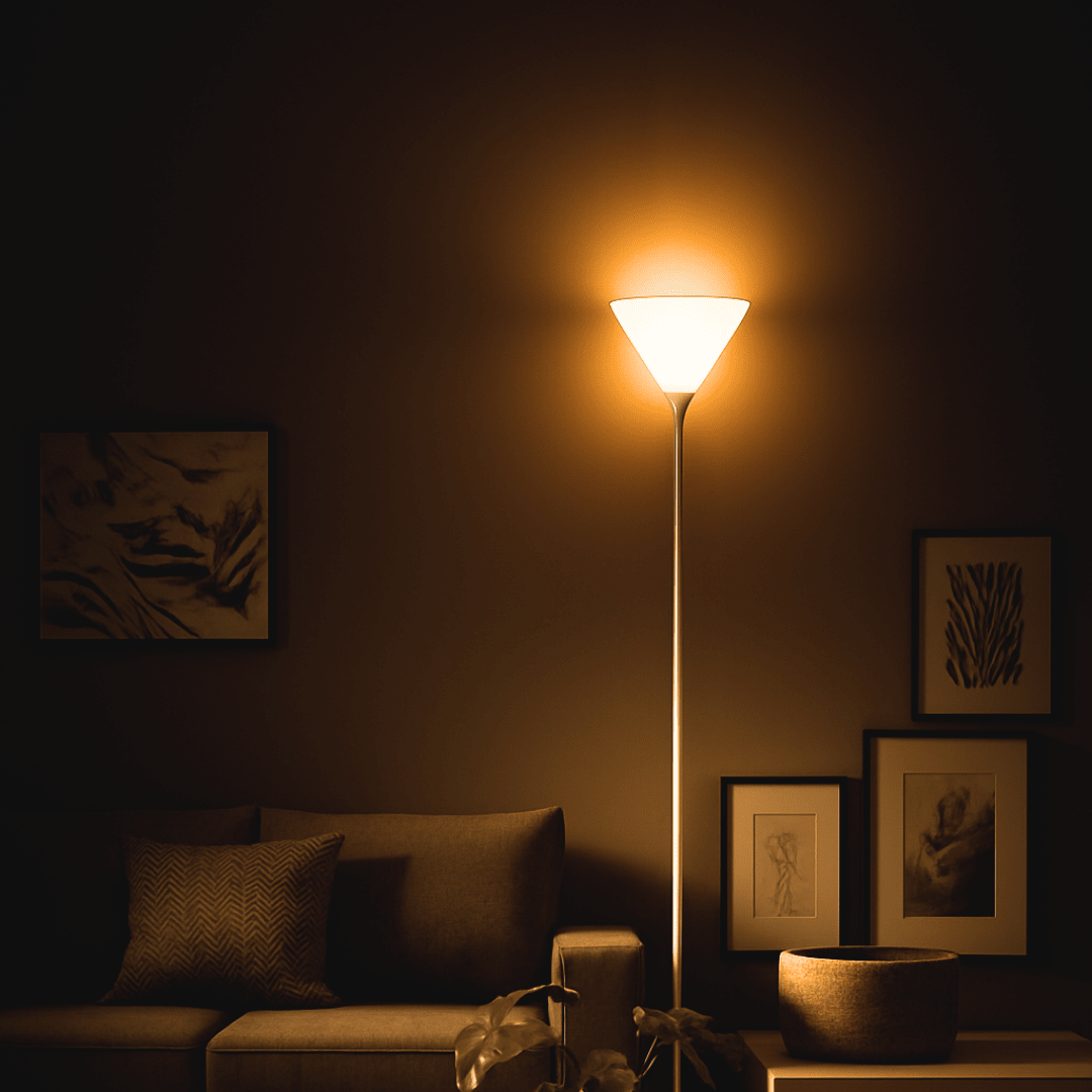 LAMP.  PIE ANTORCHA E27 MAX 60W BLANCO/BLANCO S/A2