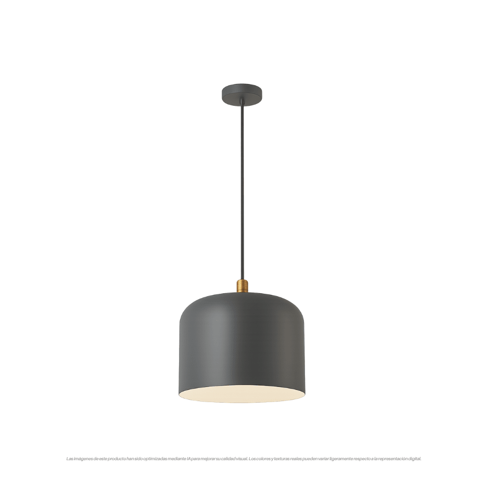 LAMPARA COLGANTE LUZ RURIK GRIS E27 0
