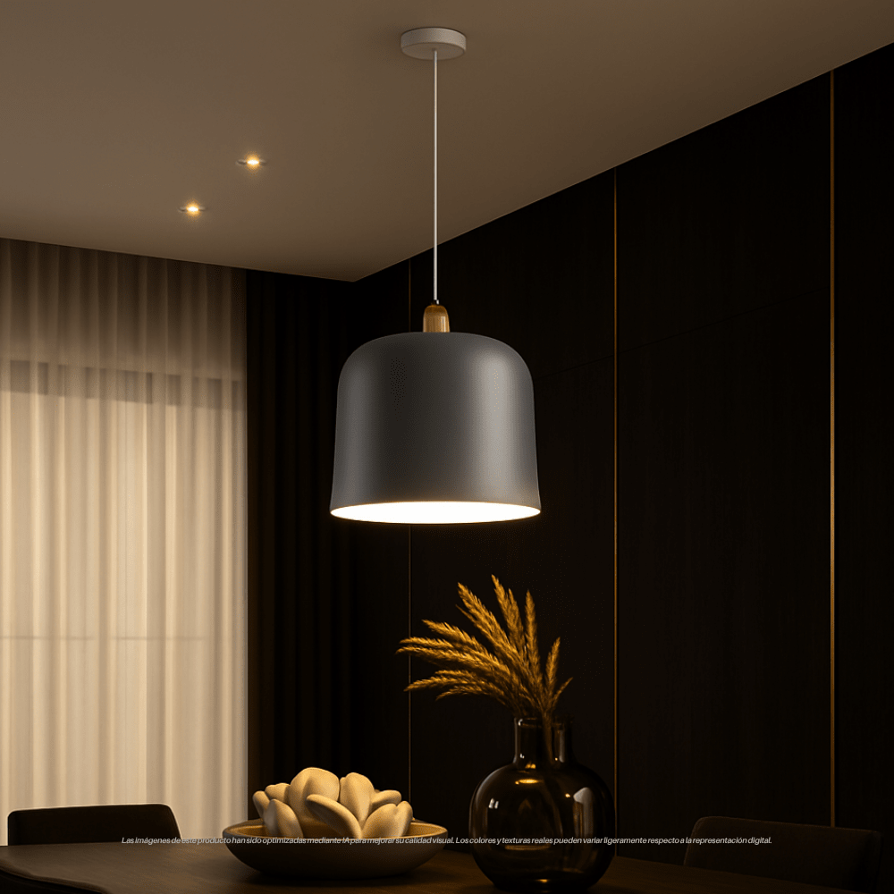 LAMPARA COLGANTE LUZ RURIK GRIS E272