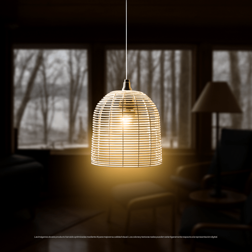 LAMPARA COLGANTE FIBRA NATURAL E272