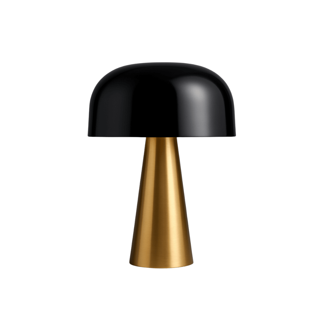LAMP. MESA BLANCA BRONCE/NEGRO 1L E14 25W S/A 0