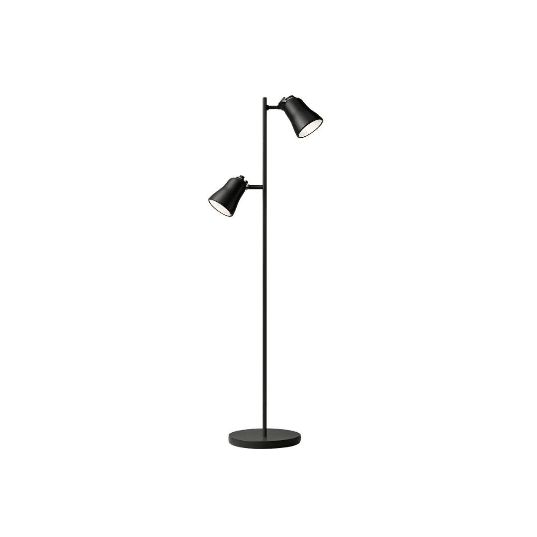 LAMP. PIE 2L GU10 AURUS NEGRO MATE  S/A 0