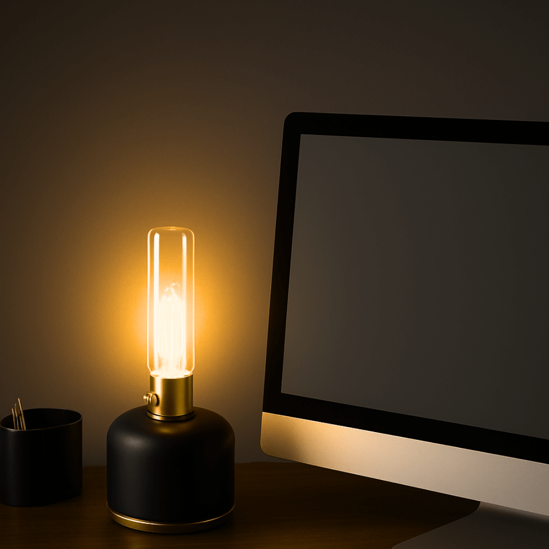 LAMP. MESA ARGAND DIM RECARGABLE 200LM NEGRO2