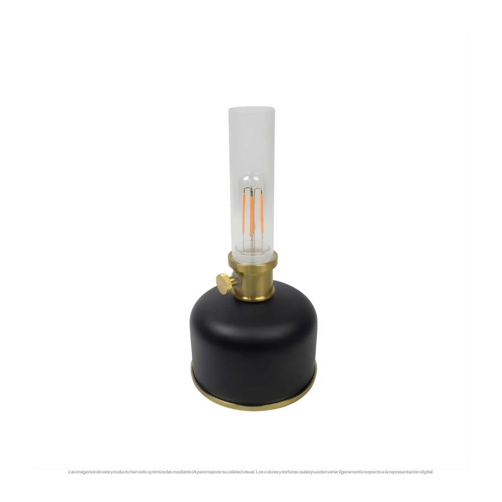 LAMP. MESA ARGAND DIM RECARGABLE 200LM NEGRO 0