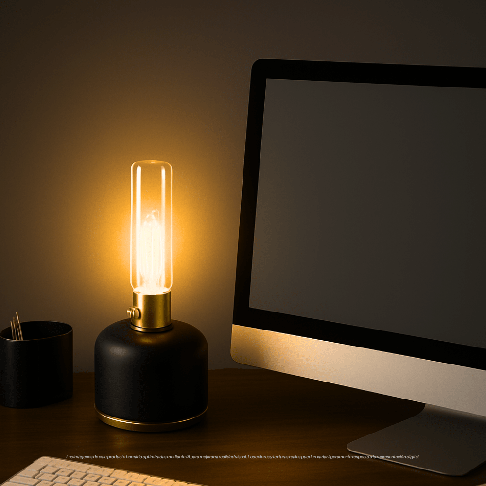 LAMP. MESA ARGAND DIM RECARGABLE 200LM NEGRO2