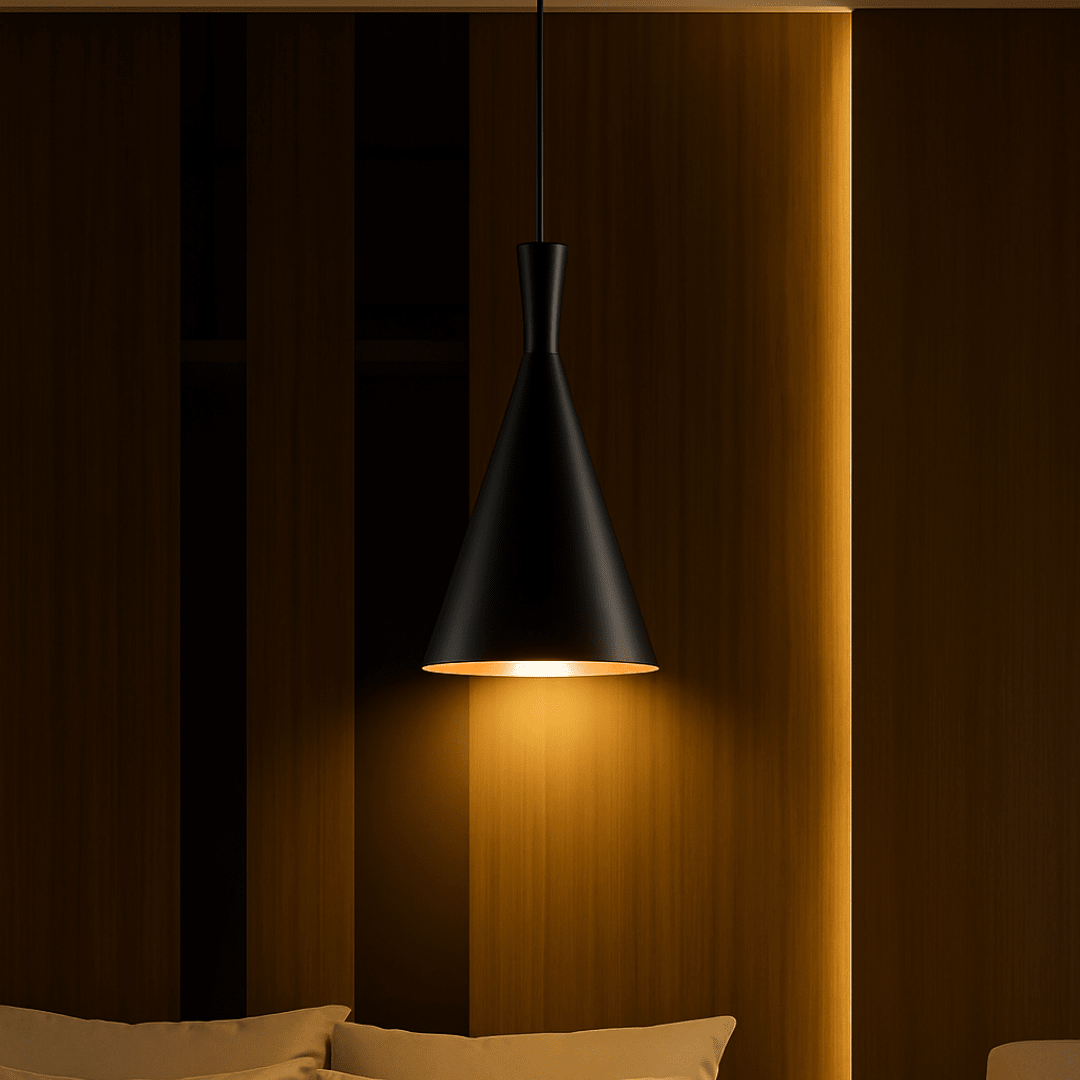 LAMPARA COLGANTE DONORA FLUTE II NEGRO E272