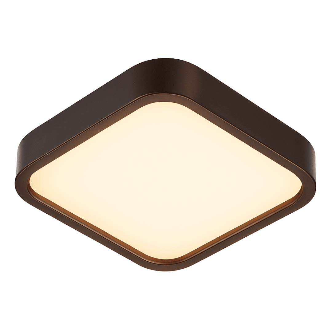 LED CUADRADO SOBREPUESTO C/CONTROL MADERA OSCURA 48W 0
