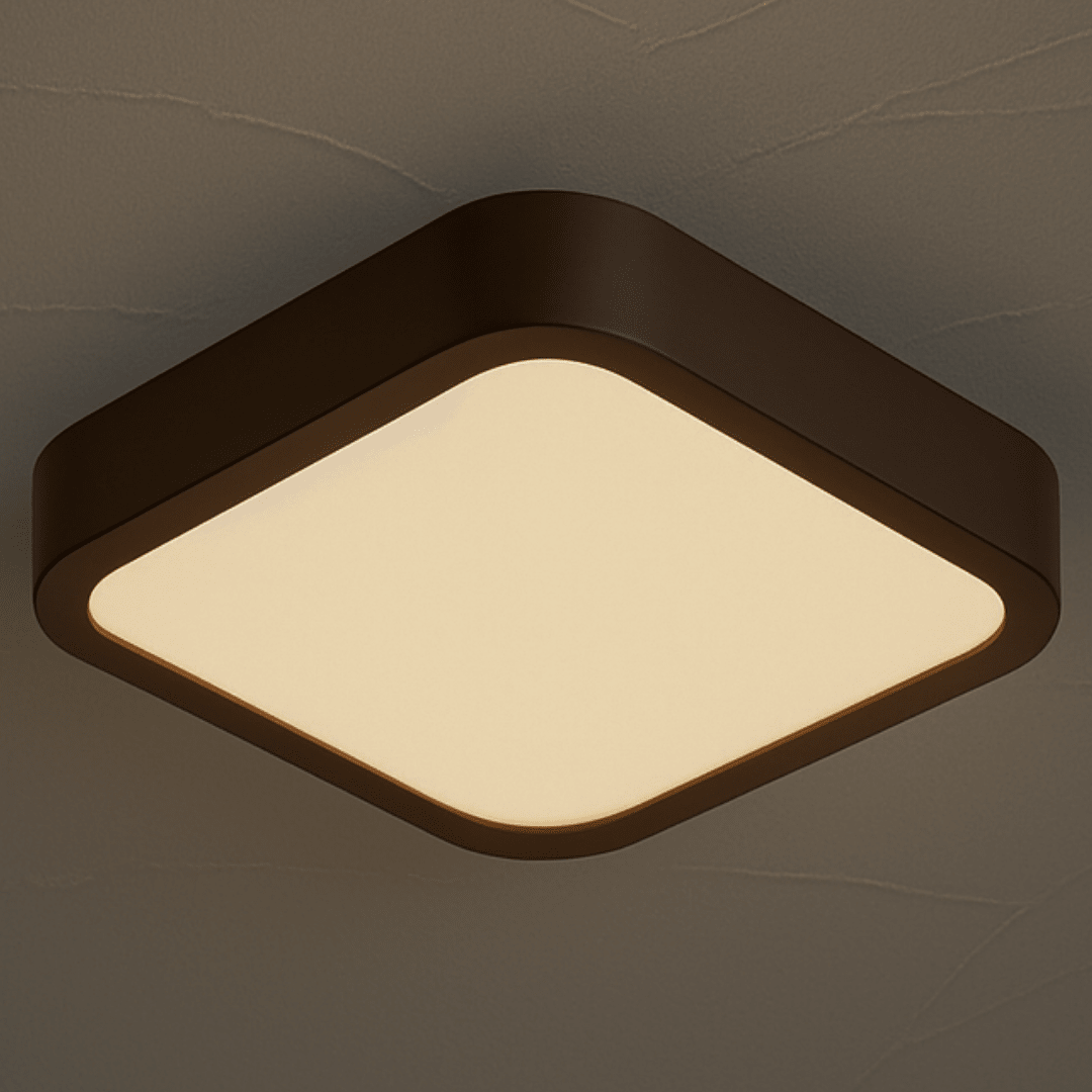 LED CUADRADO SOBREPUESTO C/CONTROL MADERA OSCURA 48W2