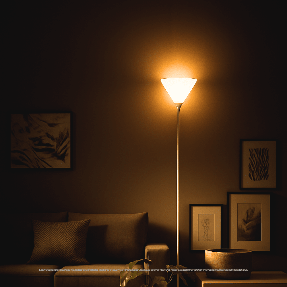 LAMP.  PIE ANTORCHA E27 MAX 60W BLANCO/BLANCO S/A2