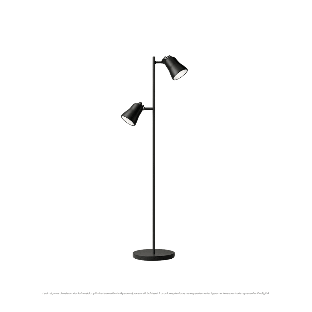 LAMP. PIE 2L GU10 AURUS NEGRO MATE  S/A 0