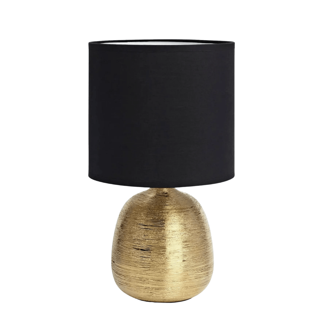 LAMP. MESA OSCAR DORADO/NEGRO 1L E27 60W S/A 0