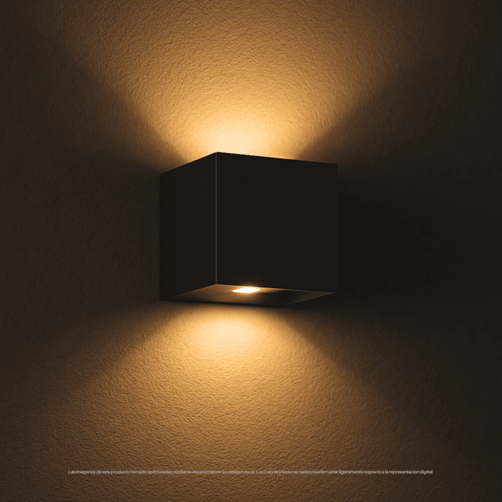 APLIQUE CUBE BIDIRECCIONAL 10W IP65 L/C NEGRO1