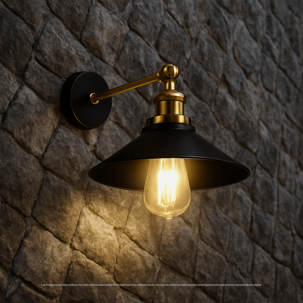 APLIQUE VINTAGE INDUSTRIALBRONCE NEGRO  E271