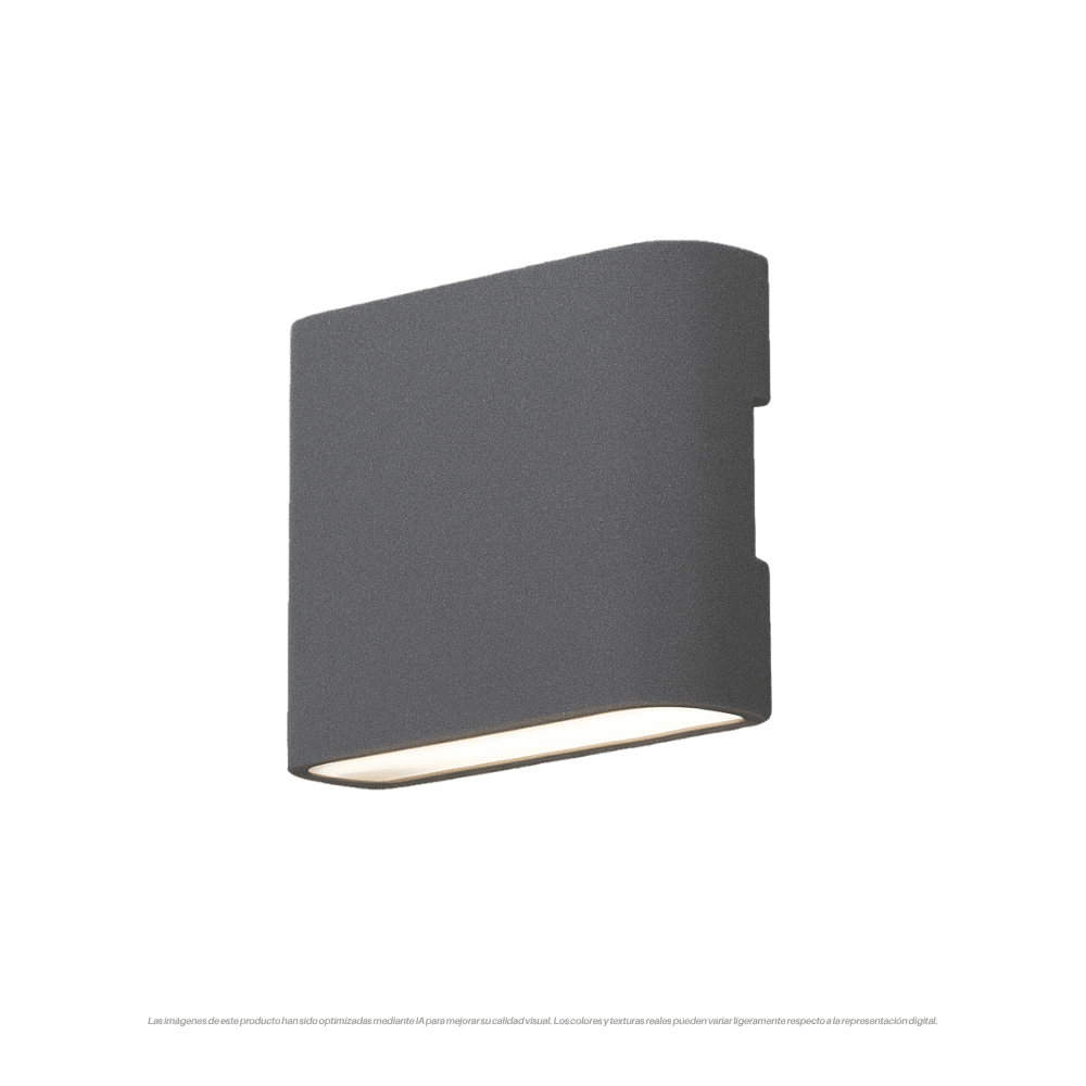 APLIQUE LED ALUMINIO GRIS 2X6W 3000K IP54 0