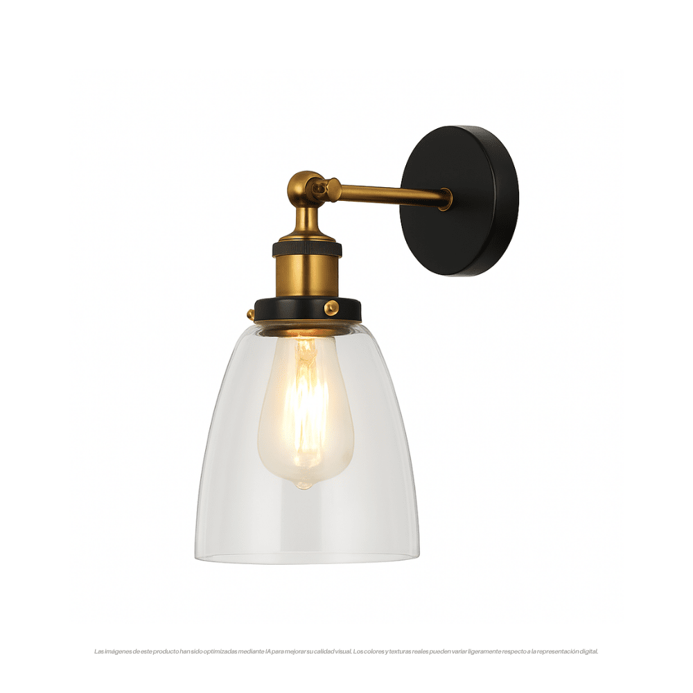 APLIQUE VINTAGE BRONCE DIFUSOR CRISTAL E27 1